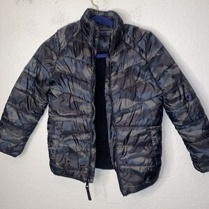 Urban Republic camo Boys Puffer Quilted Fleece Line Jacket Coat Zip Small 8